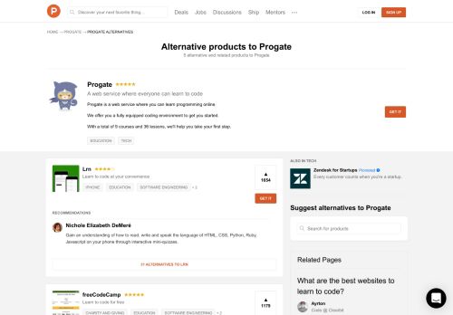 
                            6. 4 Alternatives to Progate | Product Hunt