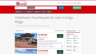 
                            11. 4 bedroom Townhouses for sale in Izinga Ridge - SAHometraders