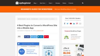 
                            4. 4 Best Plugins to Convert a WordPress Site into a Mobile App