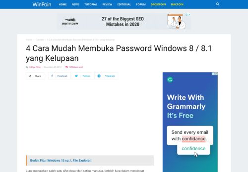 
                            2. 4 Cara Mudah Membuka Password Windows 8 / 8.1 yang Kelupaan ...