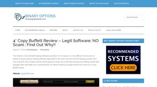 
                            4. 4* Copy Buffett Review - Legit Software; NO Scam : Find Out Why!!
