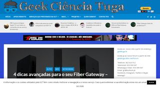 
                            4. 4 dicas avançadas para o seu Fiber Gateway - MEO - Geek Ciência ...