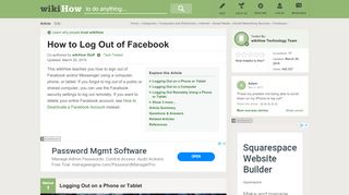 
                            7. 4 Easy Ways to Log Out of Facebook - wikiHow