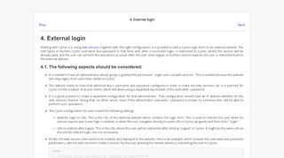 
                            6. 4. External login - Documentation - Cyclos