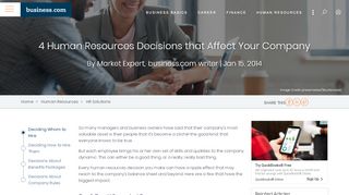 
                            13. 4 Human Resources Decisions that Affect Your Company