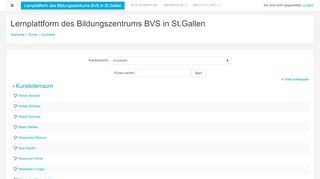 
                            2. 4 - Lernplattform des Bildungszentrums BVS in St.Gallen: Kursleiter