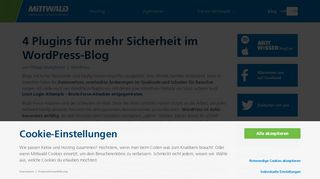 
                            4. 4 Plugins für mehr Sicherheit im WordPress-Blog - Mittwald