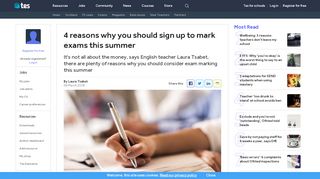 
                            4. 4 reasons why you should sign up to mark exams this summer | Tes ...
