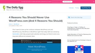 
                            1. 4 Reasons You Should Never Use WordPress.com (And 4 ... - Crazy Egg