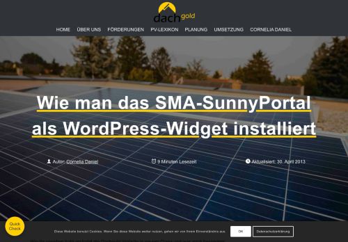 
                            9. 4 Schritte wie man das SMA SunnyPortal als Widget in Wordpress ...