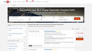 
                            10. 4 Star hotels near BLK Super Specialty Hospital Delhi Starts @ 5672 + ...