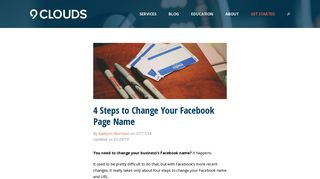 
                            8. 4 Steps to Change Your Facebook Page Name - 9 Clouds