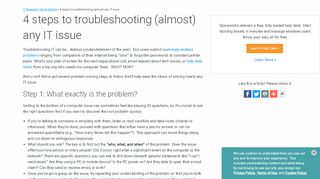 
                            8. 4 steps to troubleshooting (almost) any IT issue - Spiceworks