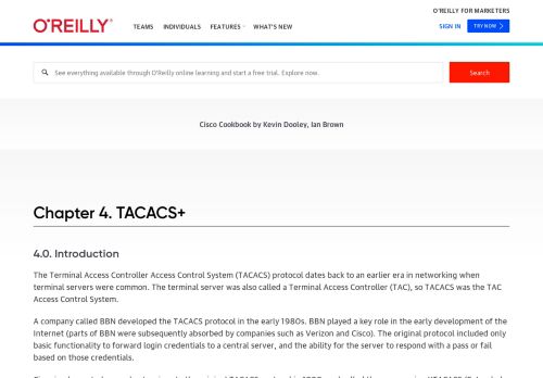 
                            7. 4. TACACS+ - Cisco Cookbook [Book] - O'Reilly Media
