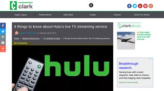 
                            9. 4 things to know about Hulu's live TV streaming service - Clark Howard