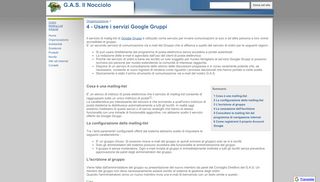 
                            9. 4 - Usare i servizi Google Gruppi - G.A.S. Il Nocciolo - Google Sites