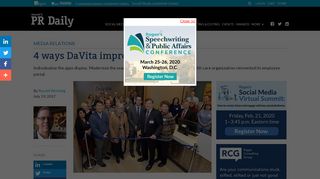 
                            7. 4 ways DaVita improved its intranet | Articles | Home - PR Daily