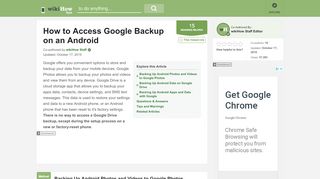
                            3. 4 Ways to Access Google Backup on an Android - wikiHow