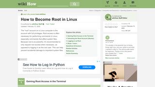 
                            8. 4 Ways to Become Root in Linux - wikiHow