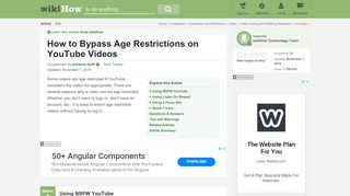 
                            3. 4 Ways to Bypass Age Restrictions on YouTube Videos - wikiHow