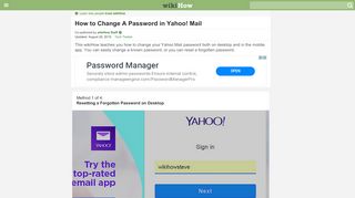 
                            5. 4 Ways to Change A Password in Yahoo! Mail - wikiHow