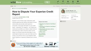 
                            8. 4 Ways to Dispute Your Experian Credit Report - wikiHow