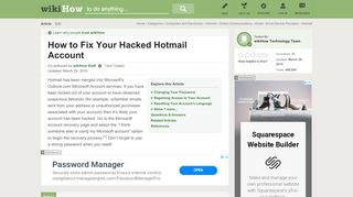 
                            2. 4 Ways to Fix Your Hacked Hotmail Account - wikiHow