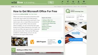 
                            8. 4 Ways to Get Microsoft Office For Free - wikiHow