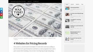 
                            4. 4 Websites for Pricing Records | Wax TimesWax Times | Adventures in ...