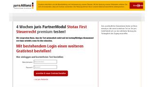 
                            12. 4 Wochen juris PartnerModul Stotax First Steuerrecht premium testen ...