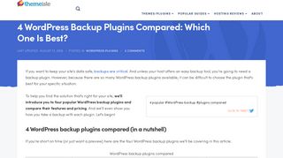 
                            8. 4 WordPress Backup Plugins Compared: Which One Is Best?