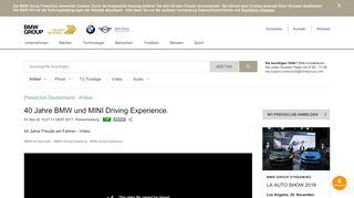 
                            8. 40 Jahre BMW und MINI Driving Experience. - BMW Group PressClub