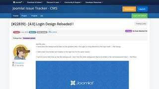 
                            13. [4.0] Login Design Reloaded - Joomla! Issue Tracker