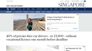 
                            12. 40% of private-hire car drivers - or 23,900 - without vocational licence ...