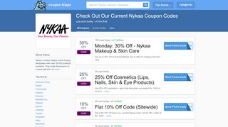 
                            9. 40% Off Codes - Nykaa Coupons 2019 - Coupon Hippo