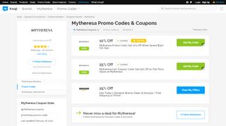 
                            12. 40% Off MYTHERESA Promo Code (+20 Top Offers) Feb 19 ... - Knoji