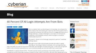 
                            13. 40 Percent Of All Login Attempts Are From Bots | Cyberian ...