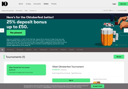 
                            4. 400+ Online Casino Games | 100% up to £200 Bonus - 10Bet