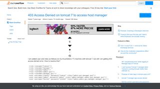 
                            2. 403 Access Denied on tomcat 7 to access host manager - Stack ...