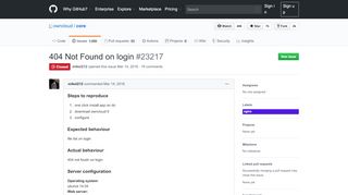 
                            5. 404 Not Found on login · Issue #23217 · owncloud/core · GitHub