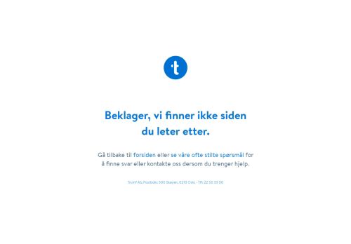 
                            4. 404 - Siden finnes ikke - Trumf.no