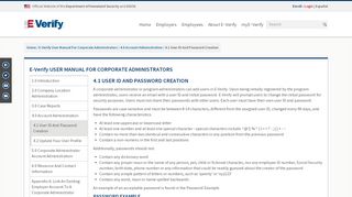 
                            6. 4.1 User ID And Password Creation - E-Verify