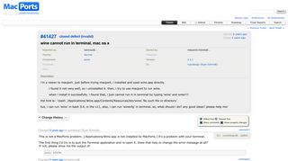 
                            12. #41427 (wine cannot run in terminal, mac os x) – MacPorts