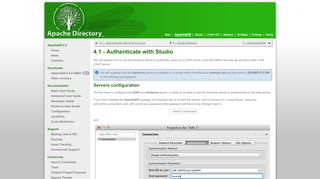 
                            12. 4.2 - Authenticate with Studio — Apache Directory
