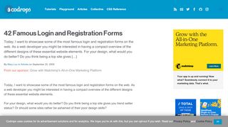 
                            9. 42 Famous Login and Registration Forms - Codrops
