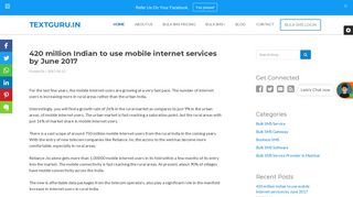 420 million Indian to use mobile internet services by June 2017
