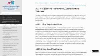
                            9. 4.22.5. Advanced Third Party Authentication ... - edX Documentation