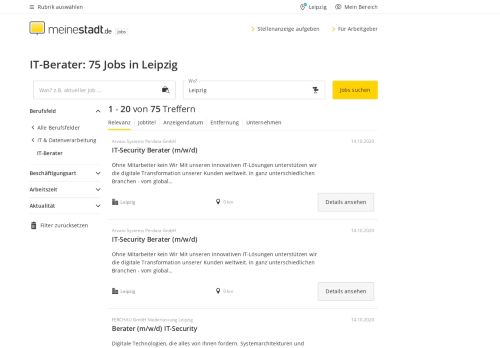 
                            5. 43 Jobs IT-Berater in Leipzig - meinestadt.de