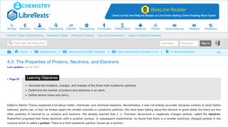 
                            9. 4.4: The Properties of Protons, Neutrons, and Electrons - Chemistry ...