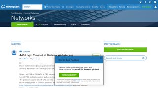 440 Login Timeout at Outlook Web Access - TechRepublic
